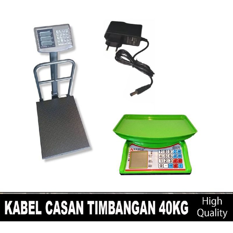 Kabel Casan Charger Timbangan duduk digital 40kg/150 kg / Cable Charger Timbangan Digital 40 kg /150