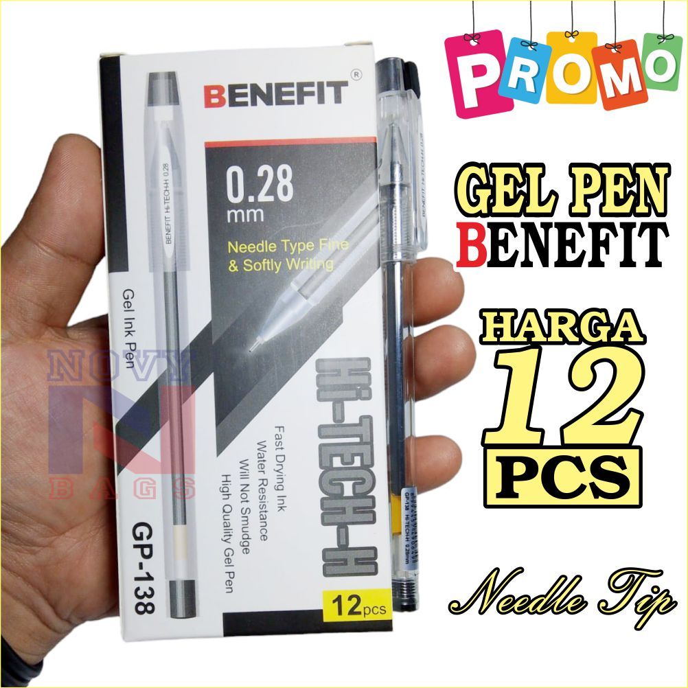 

PENA GEL BENEFIT Gel Pen 0.28mm Hi-TECH-H GP 138 BOLPOINT OIL PEN MURAH MERIAH