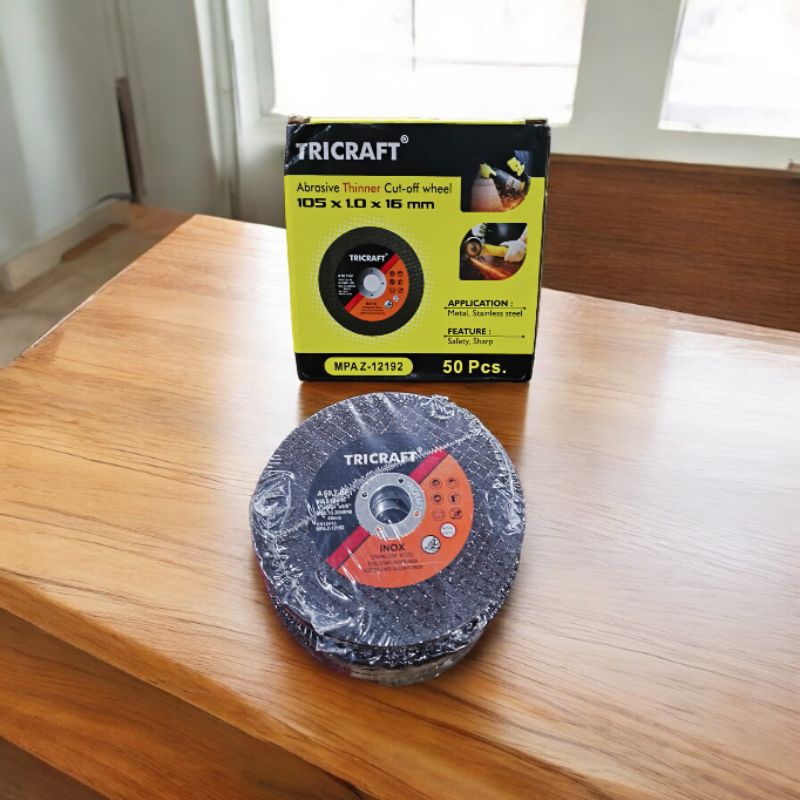 batu potong besi tricraft 4" / batu gurinda potong besi 4"x1 gurinda tipis