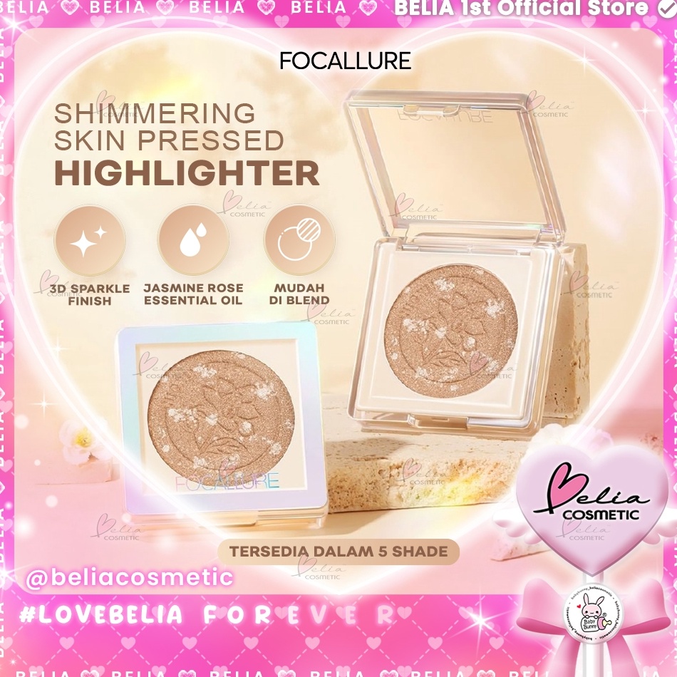 

KODE U9G BELIA FOCALLURE Shimmering Skin Highlighter FA234 Highlighter Pressed Shimmering Make Up BPOM