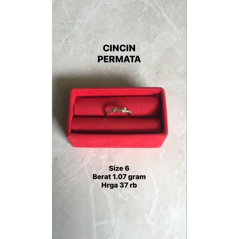 Cincin permata dewasa perak 925