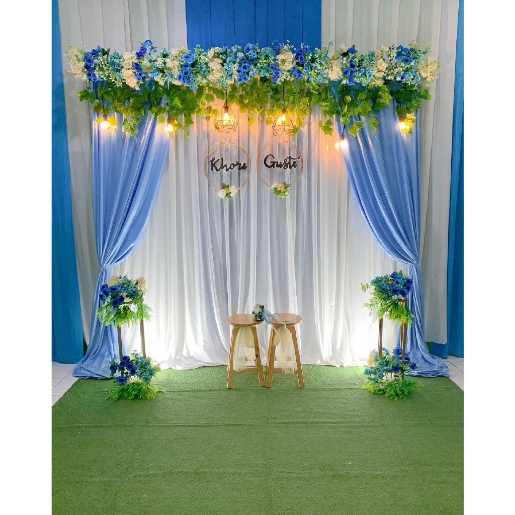 PAKET BACKDROP LAMARAN UKURAN 2.2MX2.2M DEKORASI LAMARAN TERMURAH LENGKAP