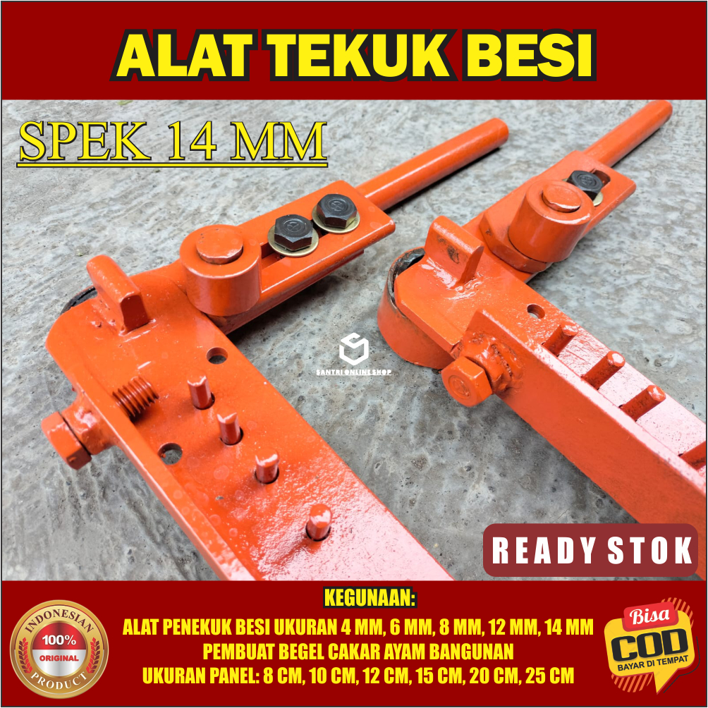 ALAT TEKUK BESI Penekuk Besi Begel Cakar Ayam Spek 4 6 8 10 12 14 mm Besi Beton Nako Ulir Original