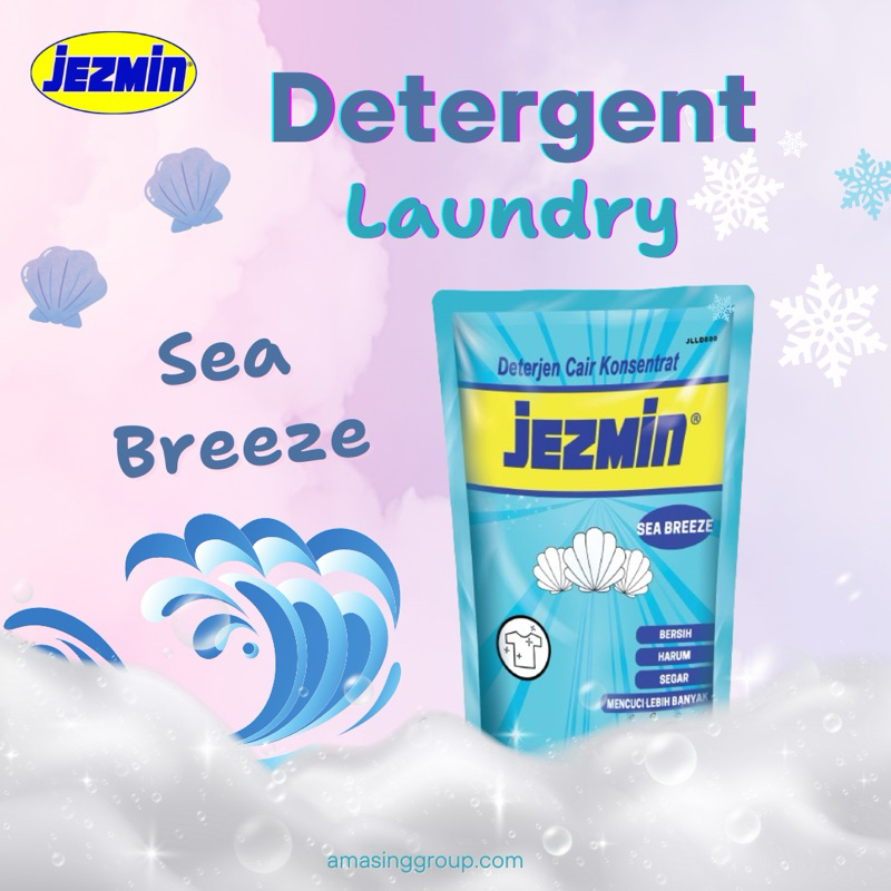 JEZMIN Liquid Detergent Sea Breeze 700ml | Deterjen Laundry
