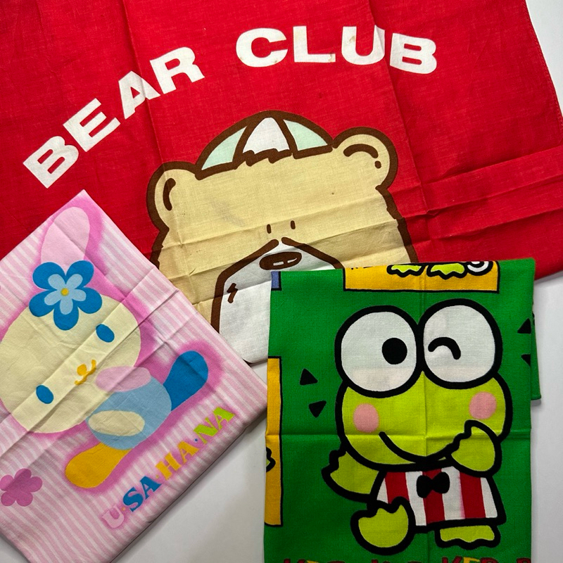 saputangan jepang kerokeropi, bear, usahana sanrio