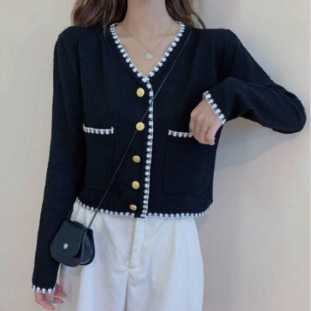 Cardigan rajut korea lengan panjang wanita korean blazer