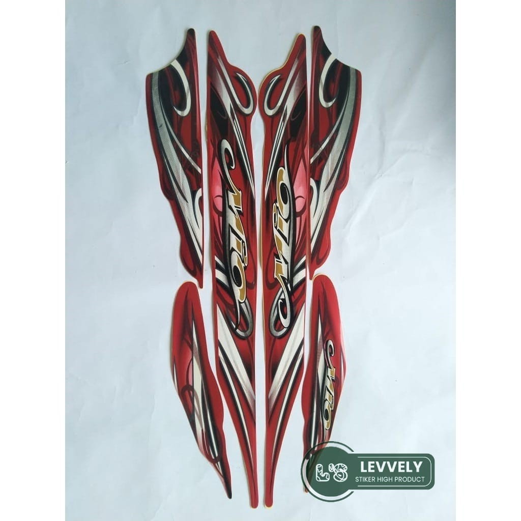 STIKER STRIPING YAMAHA MIO SPORTY 2010 2011 MERAH