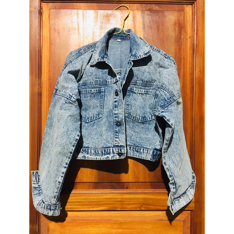 CROP TOP JEANS / ROMPI JEANS / JACKET JEANS / ROMPI DENIM UKURAN L