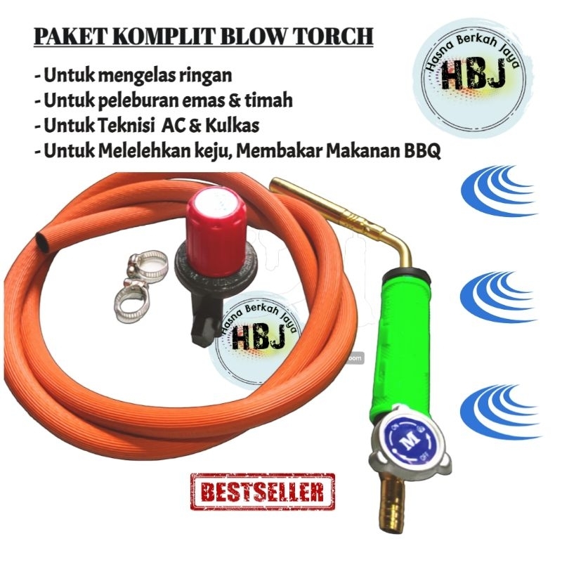 Kompor torch LPG komplit kepala torch manual Gas torch blow Kepala heating alat las mini blow torch 