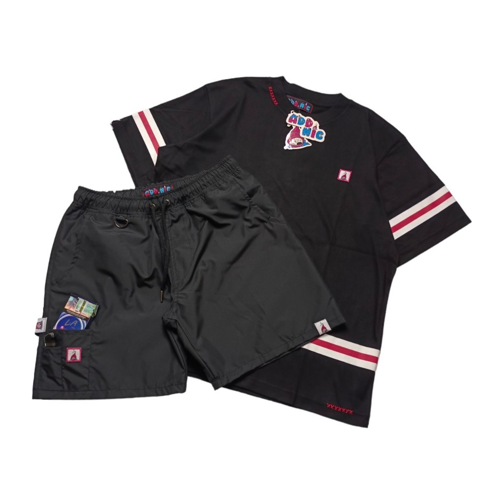 Kaos Oversize Tshirt Stripe One Set