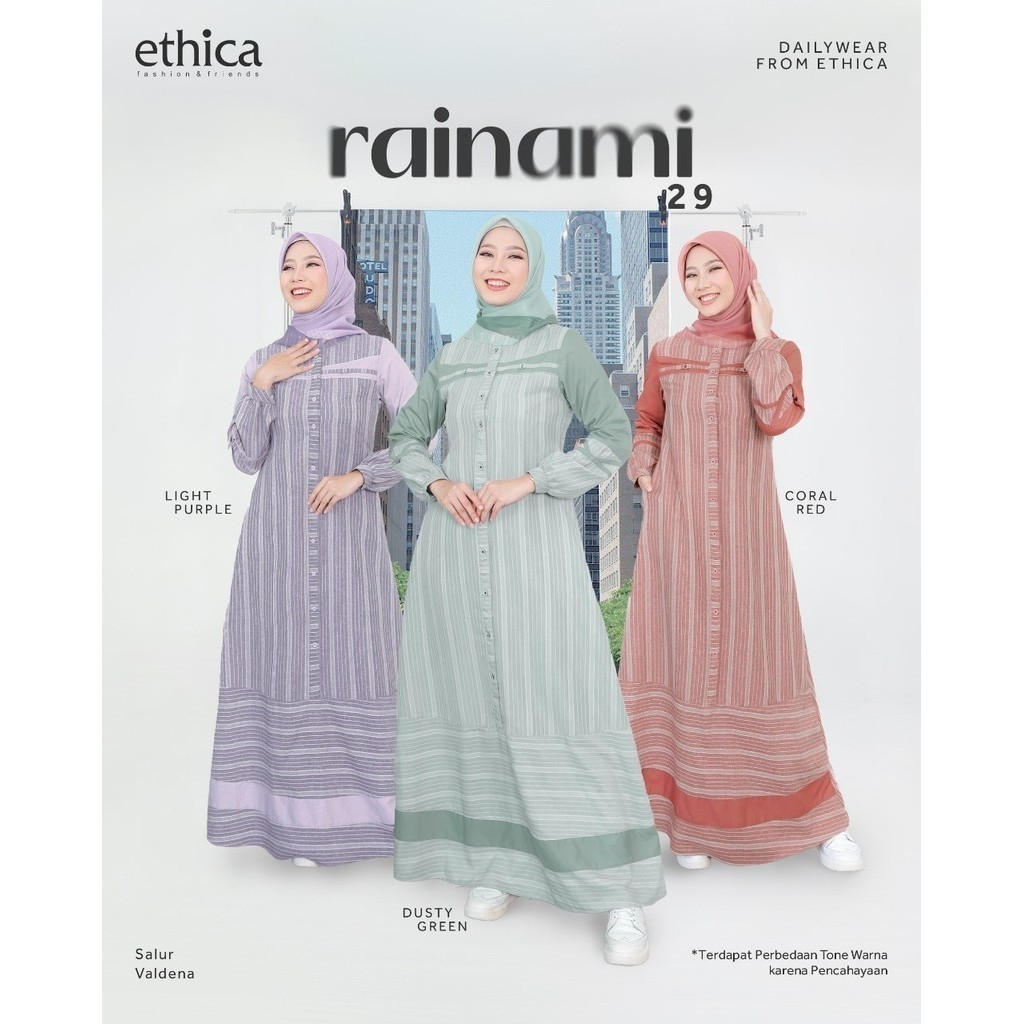 ETHICA - Gamis Ethica Rainami 29 Original/ Dress Muslimah Premium/ Ethica Gamis Terbaru
