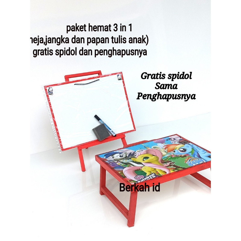 

alat tulis anak lengkap 1set/paket hemat alat tulis anak 3in1(papan+penyangga+meja)