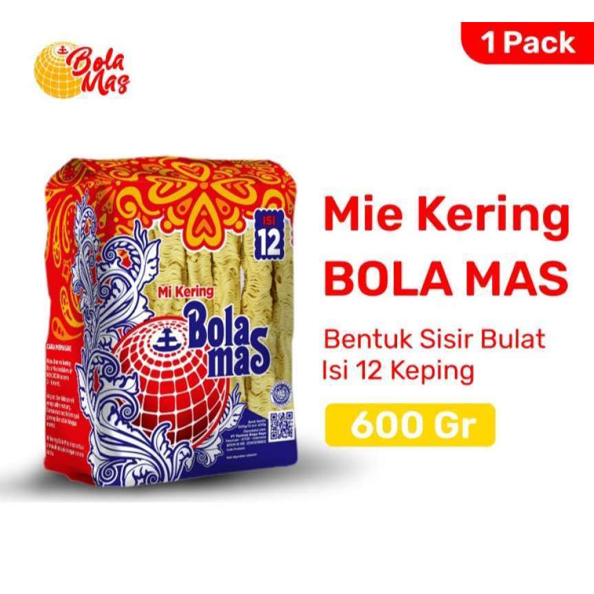 

1 Pack Bola Mas Mie Kering Isi 12 Pcs x 600 Gr