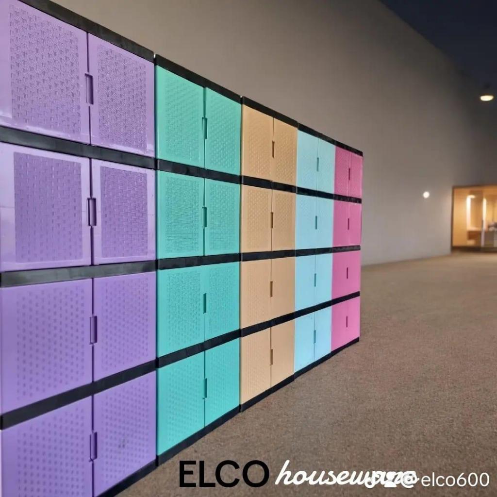 Lemari Plastik Elco 4 Susun Simple Elegant Rak Susun Mudah Keren