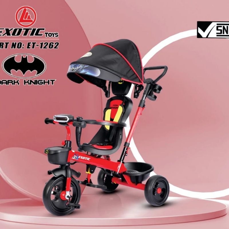 SEPEDA RODA TIGA ANAK EXOTIC ET1262 BECAK BECAKAN ANAK ADA MUSIK
