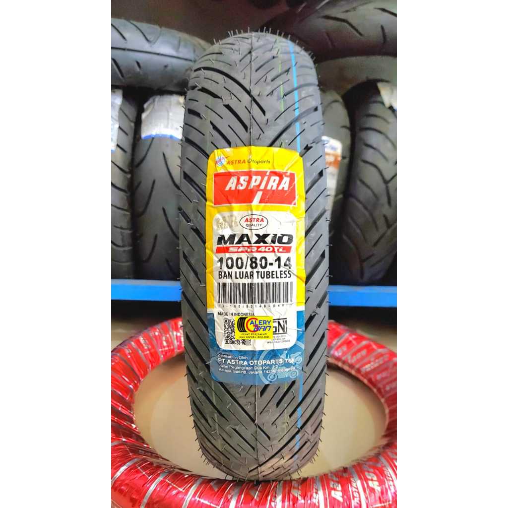 BAN TUBELES ASPIRA SPR40TL 100/80-14 RING 14 ban 100/80-14 ban aspira 100/80-14 ban motor ring 14 ba