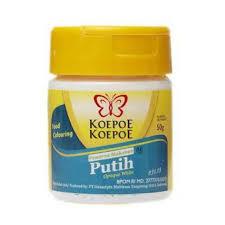 

Pewarna Makanan Putih Bubuk | White Oppaque Koepoe-Koepoe 50gr