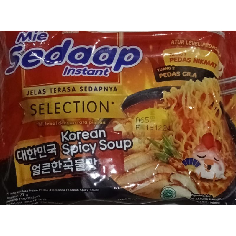 

MIE SEDAP KOREA SPICY SOUP isi 10pcs