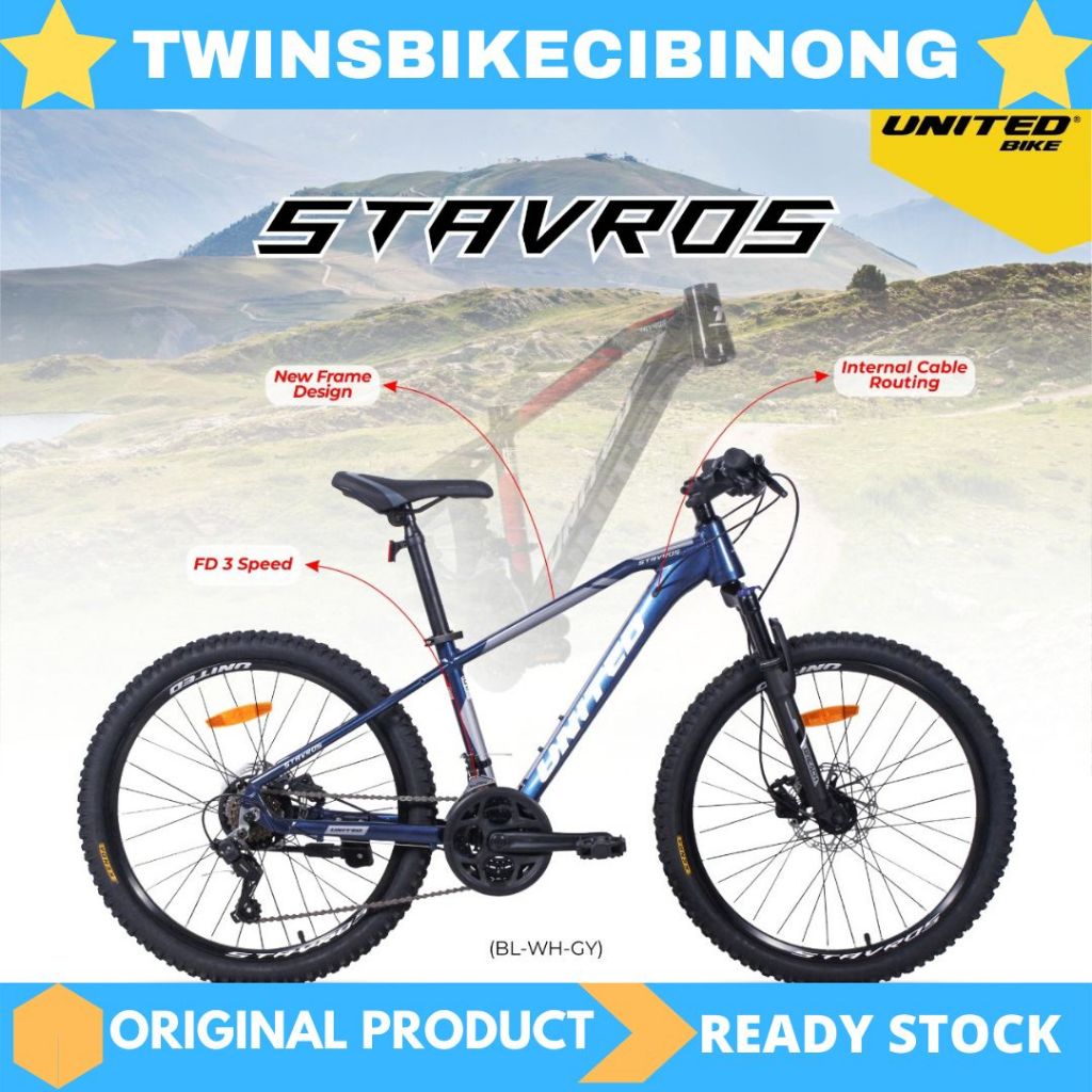 Sepeda Gunung MTB 24 Inci United Stavros