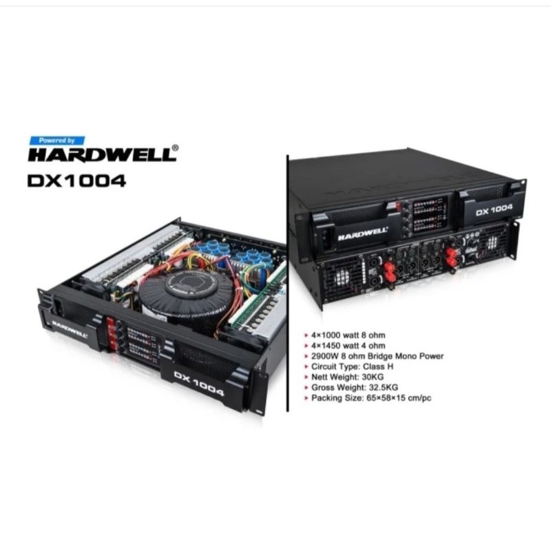 Power Hardwell DX 1004 Amplifier 4 Channel Hardwell DX1004 Original