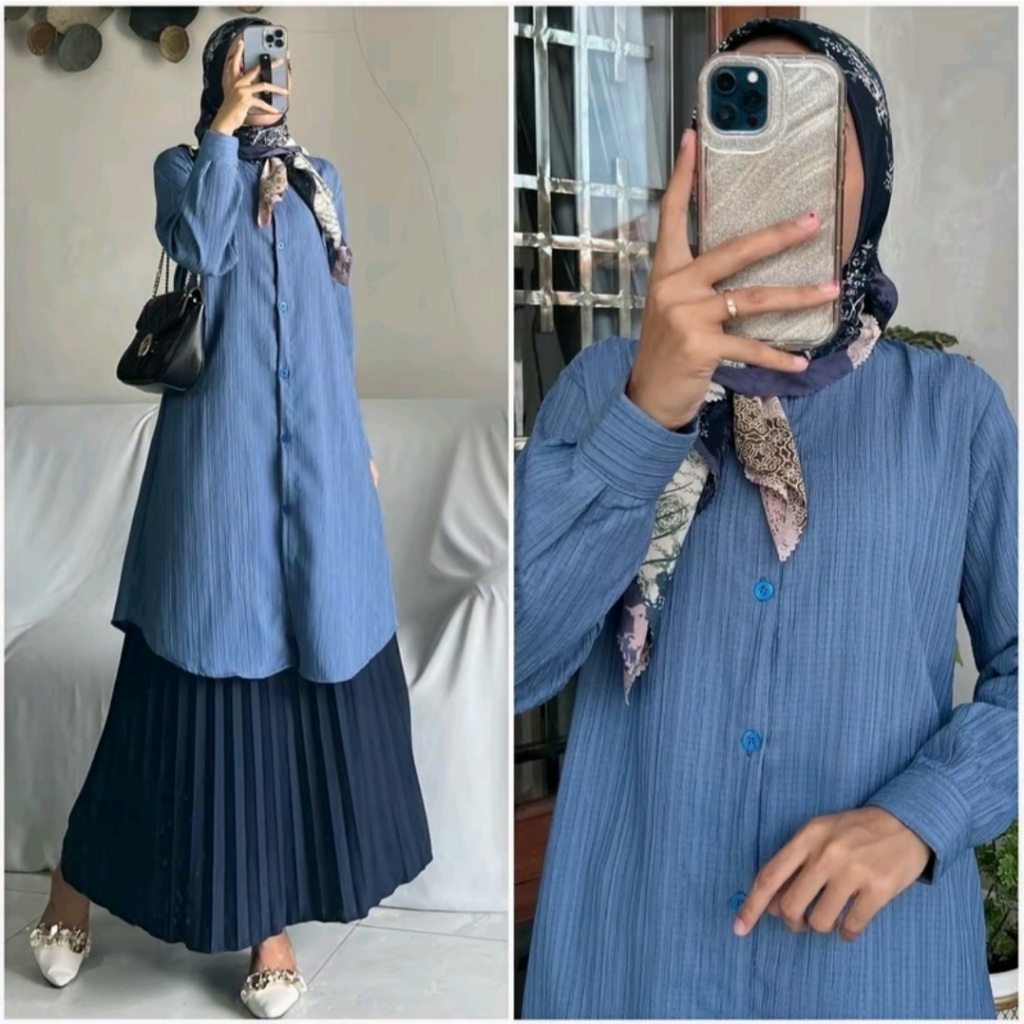 Atasan Wanita Tunik Rayon Model Terkini Cantik Motif Remaja Pesta Best Seller Terlaris Fashionable K