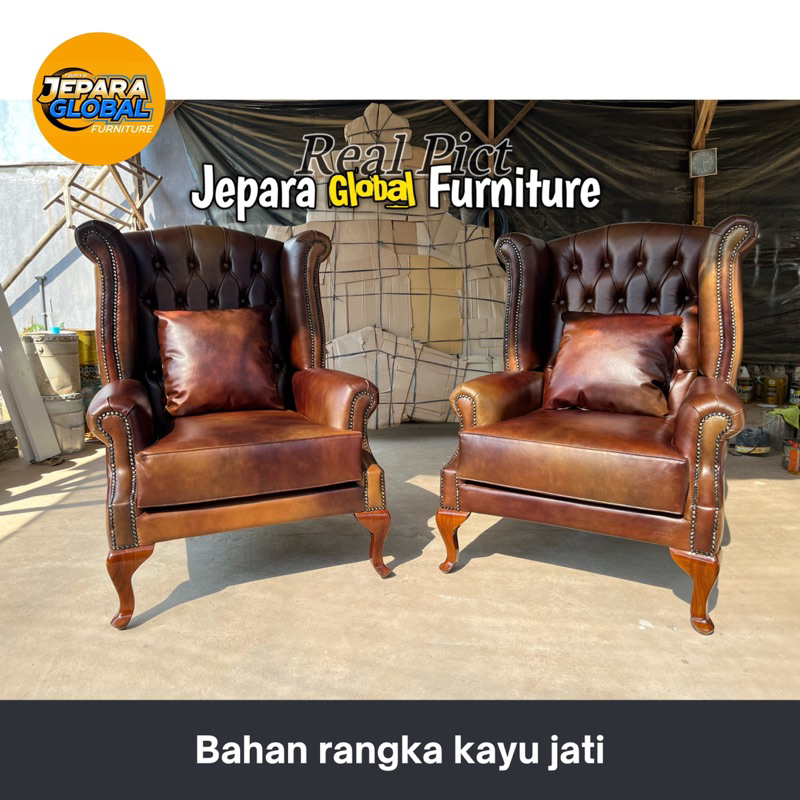 REAL PICT !! Kursi sofa single kulit Sapi import italy - kursi kulit asli - sofa kulit import Asli -