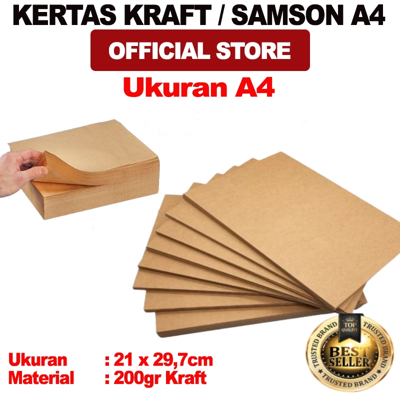 

KERTAS KRAFT / SAMSON A4 | KERTAS COKLAT | KERTAS BUNGA | KERTAS KADO | KERTAS KRAFT 200GR | KERTAS A4