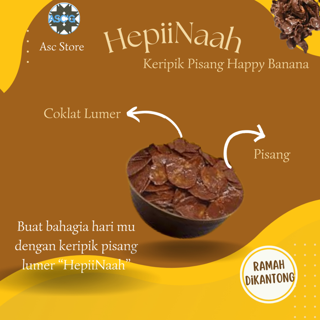 

Keripik pisang coklat lumer HapiiNaah