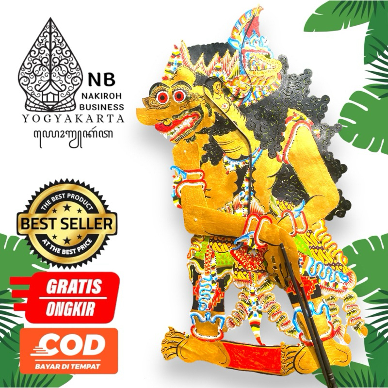 NAKIROHBUSINESS BUTO PATIH JUMBO -+ 80 cm Wayang Kulit Buto Patih Halus Bahan Kulit Sapi Asli