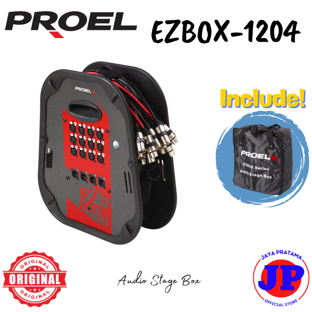 Proel EZBOX1204 12-Channel Stage Box Original Snake Kabel EZBOX-1204