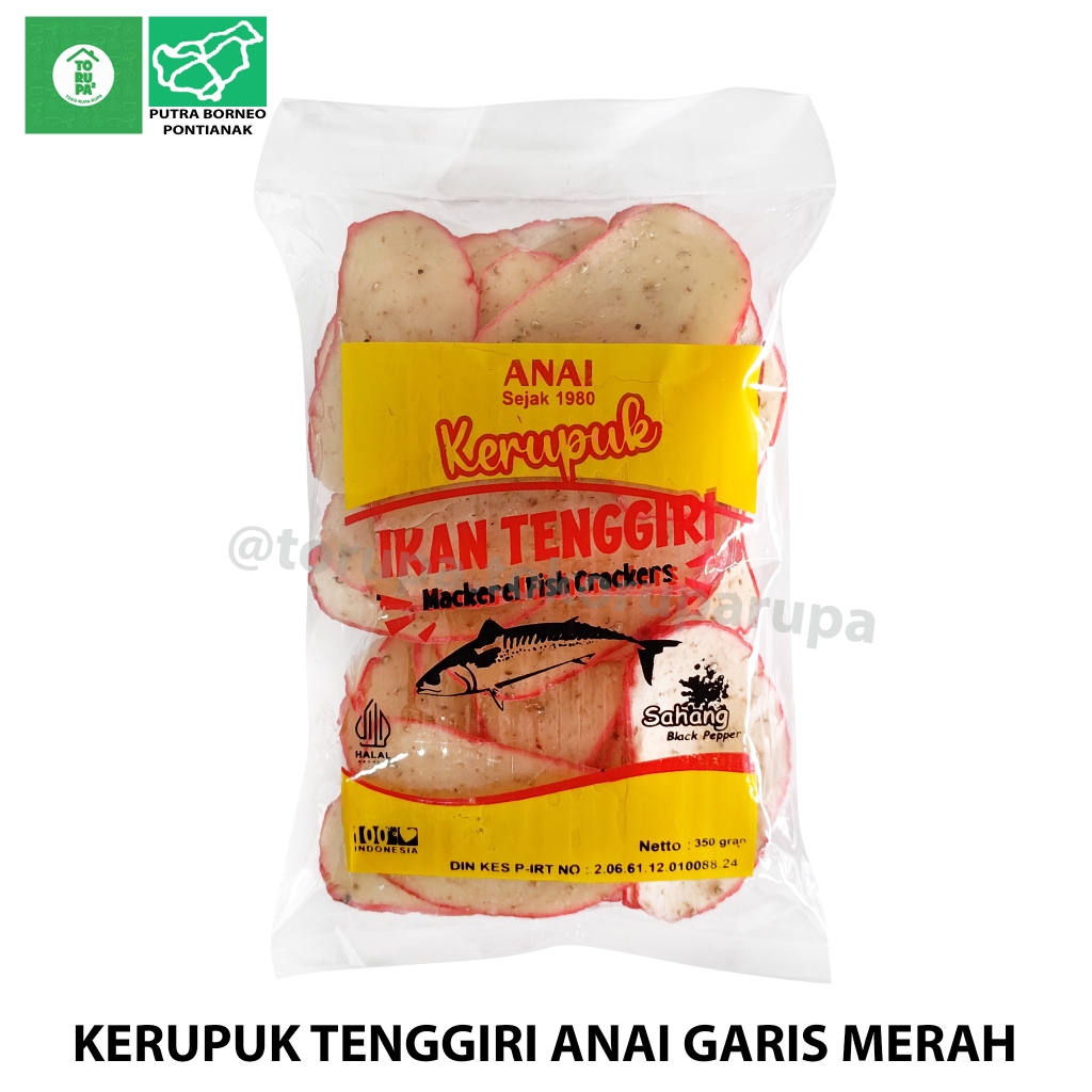 

Kerupuk Ikan Tenggiri Anai Garis Merah / Krupuk Ikan Tenggiri / Kerupuk Tengiri Cap Anai / Cemilan Krupuk Mentah