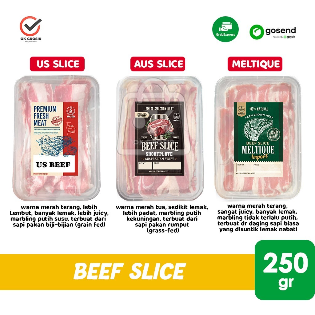 

US Beef Shortplate Slice / Daging Sapi Premium HALAL (250 gr) KHUSUS GOSEND