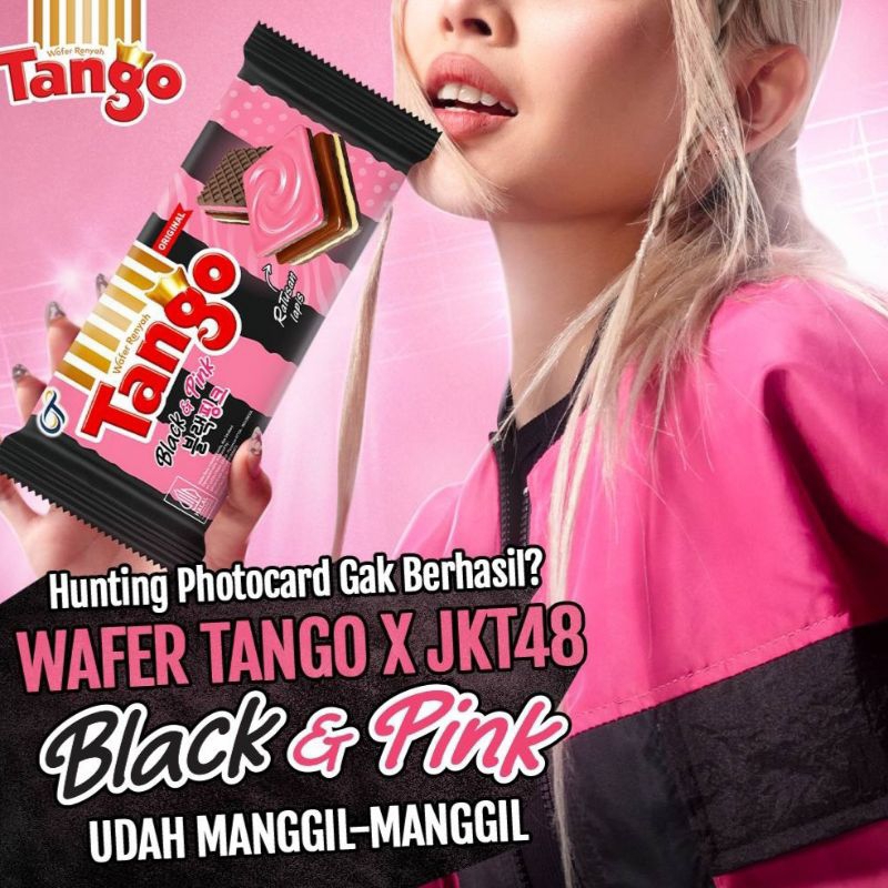 

Depo TANGO Wafer Edisi Khusus JKT48 BLACK and PINK 35gr isi 10 Bonus 3