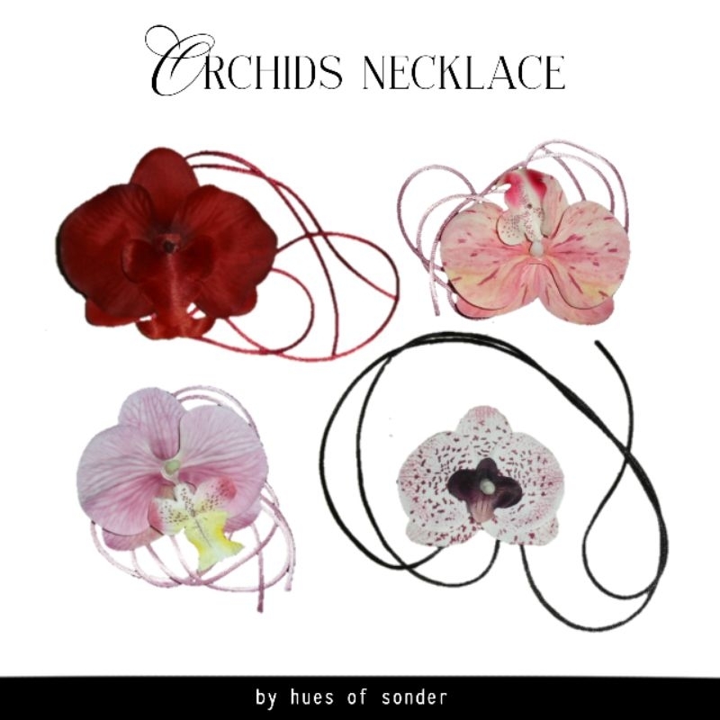 [Limited Stocks] Orchid Necklace / Orchid Choker / Orchid Belt / Orchid Accessories / Kalung Orchid