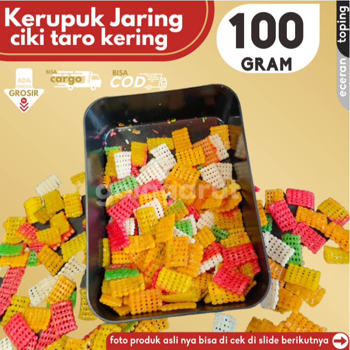 

Kerupuk Jaring 100g Bahan Seblak by GG (Bisa COD/Grosir/Kargo)