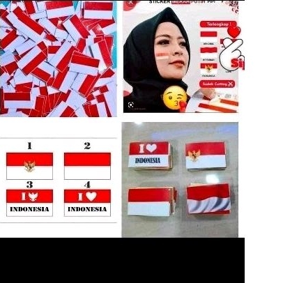 

stiker pipi merah putih mix desain