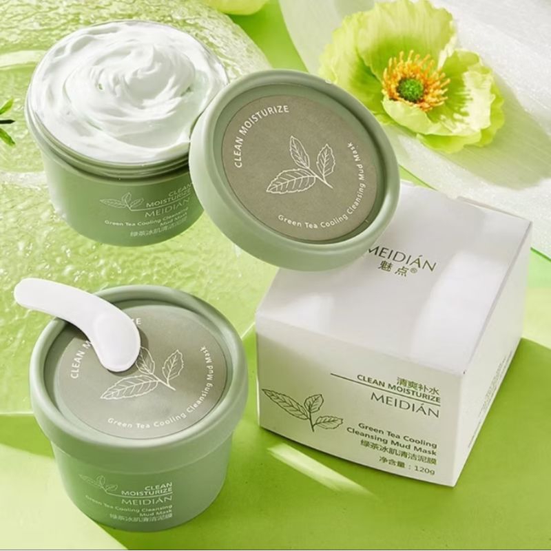 Masker Wajah Maigoole Meidian Clay Mud Mask Green Tea Masker Lumpur Masker Wajah
