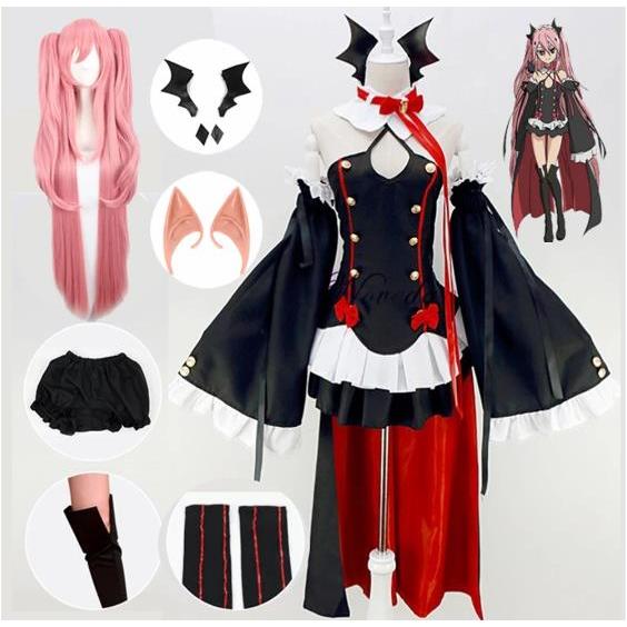 Seraph Of The End Owari no Seraph Krul Tepes Cosplay Costume Uniform Wig Cosplay Anime Witch Vampire