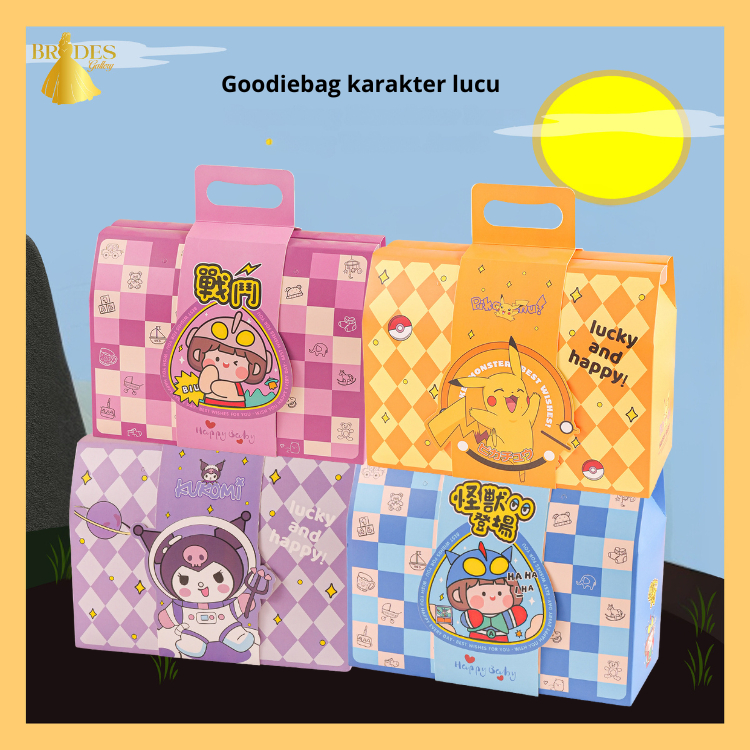 

BD Goodibag Ulang Tahun anak Motif Karakter Lucu / Paperbag Korumi karakter Kartun Anak PP37