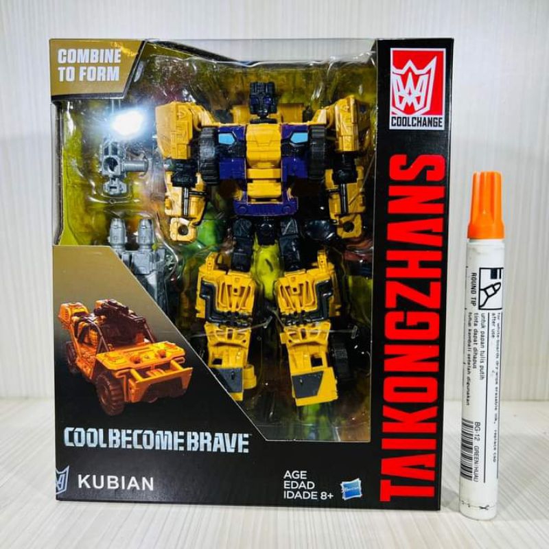 Mainan action figureTransformer Coolbecomebrave boxswingleTaikongzhan kubiancool changescombiner war