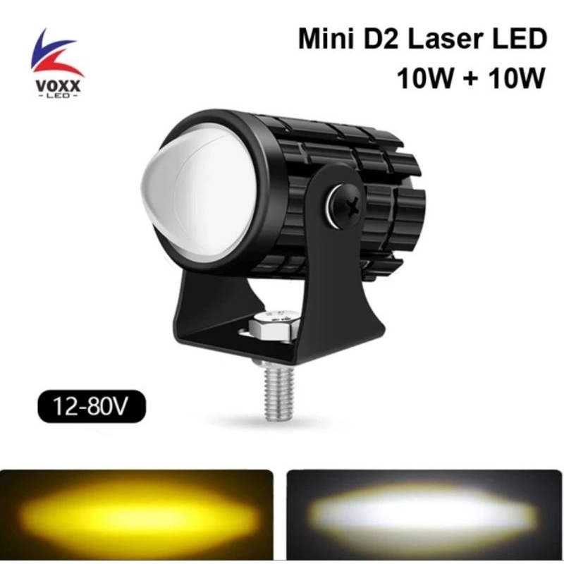 Lampu Tembak LED Laser Gun Mobil Motor - Kuning Putih