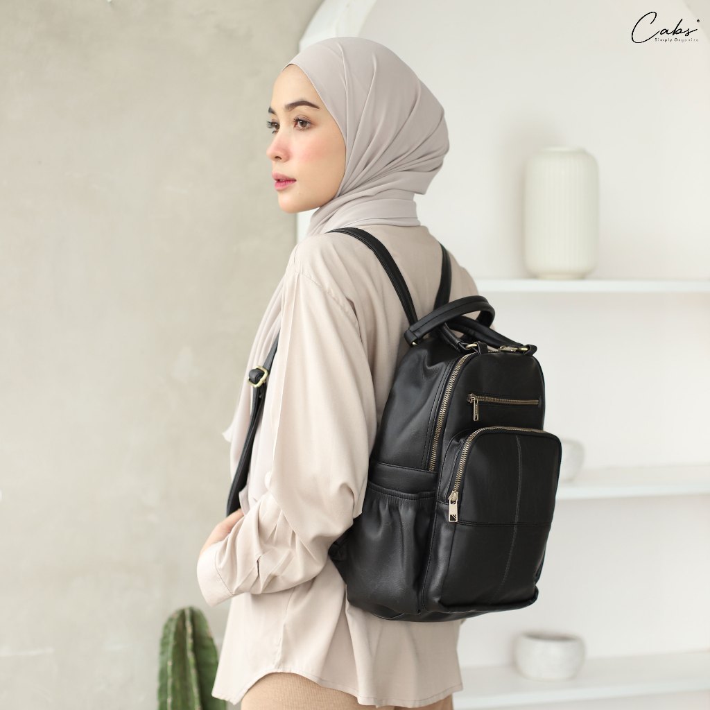 TAS RANSEL LAPTOP KERJA WANITA | ELEGANT STYLE | BAHAN KULIT