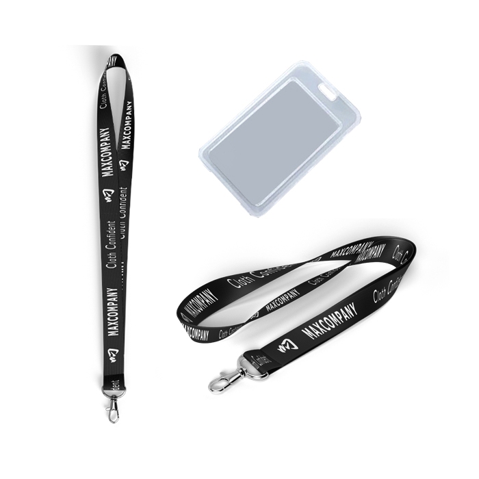 

MAX COMPANY Lanyard Nail Black 01 Id Card Printing 2cm