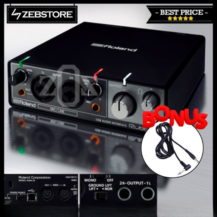 Sound Card Roland Rubix 22 Audio Interface USB 2 In 2 Out