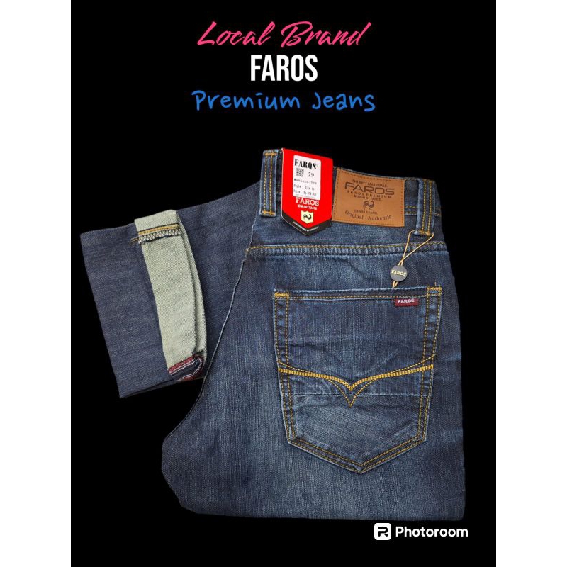 Celana Jeans Premium FAROS Panjang Slim Fit_BahanPremium_viral_celanacowok_celana_pria_brandlocal_lo