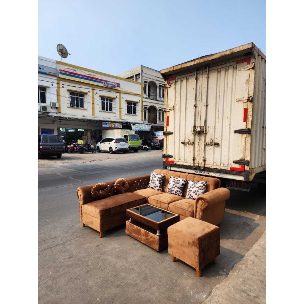 SOFA L PUTUS KANCING/SOFA L PUTUS MINIMALIS/SOFA L PUTUS RETRO