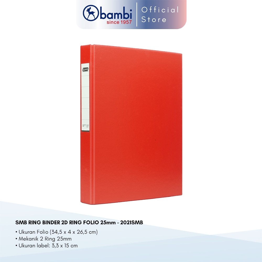 

Bambi x SMB Ring Binder Folio 2 Ring Type D All Color Small Size 25 mm Original