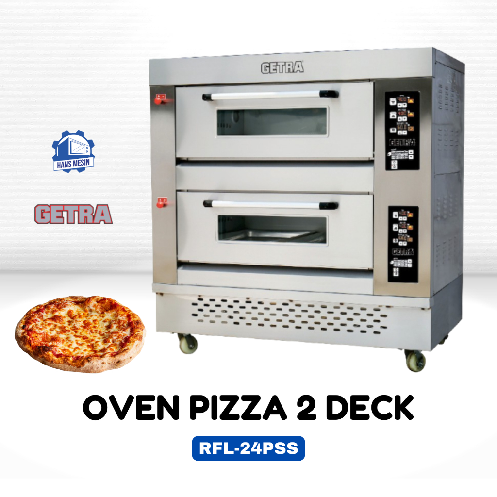 GETRA GAS PIZZA DECK OVEN RFL-24PSS / OVEN PIZZA 2 DECK
