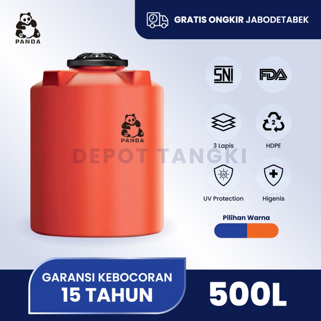 Tangki Air Toren Air Tandon Air Panda 500 Liter