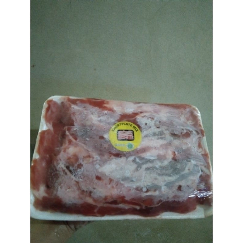 

Sliced Beef Shortplate Mix Trimming Grade A Mentah Frozen (Beku)